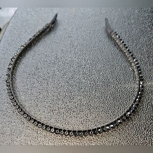 Black Non-Slip Headband Adorned With Rhinestones BNIB